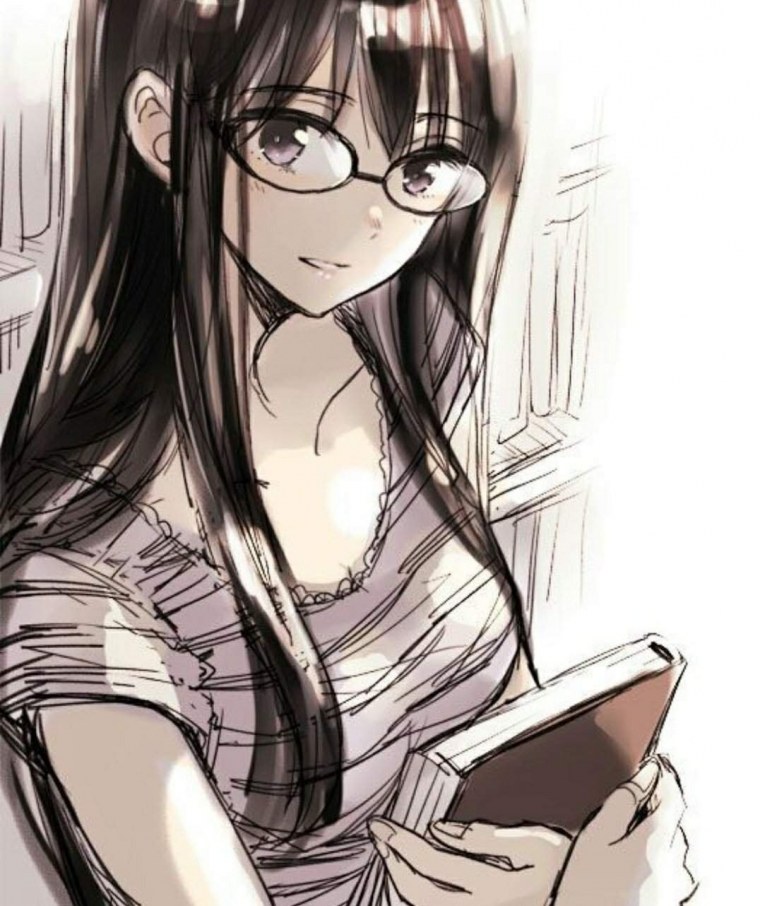 Миа Термополис в очках аниме