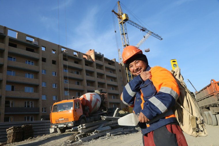 Гастарбайтеры на стройке
