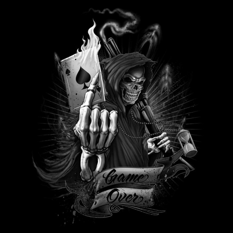 Скелет с пистолетом