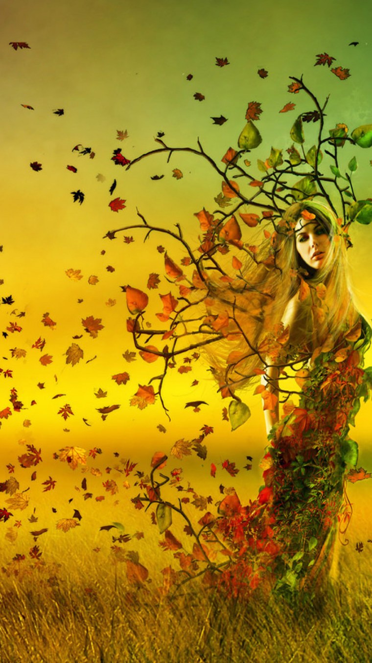 Аватар девушка осень