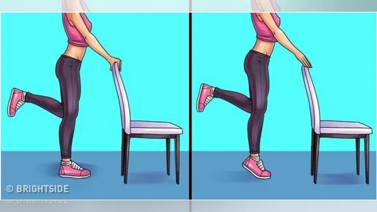 Отведение ноги в сторону с резинкой