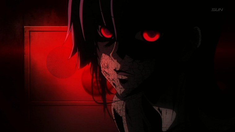 Неоновая улыбка на черном фоне