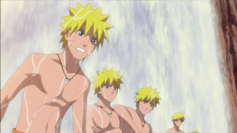 Наруто Узумаки тренируется