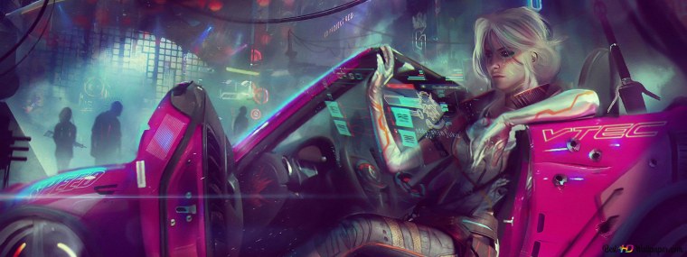 Cyberpunk 2077 арт неон