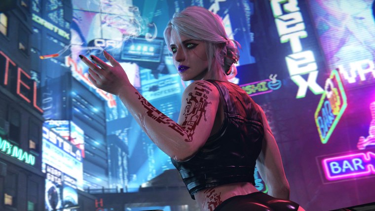 Цири в мире Cyberpunk 2077