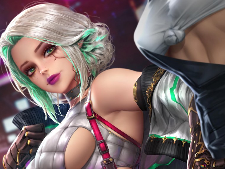 Цири Ведьмак 3 киберпанк