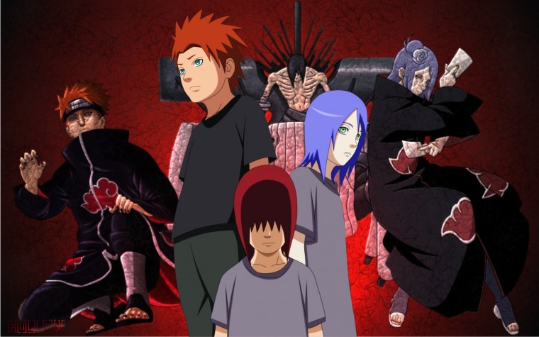 Яхико Конан и Нагато в Акацуки