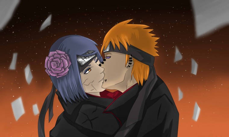 Яхико Конан и Нагато в Акацуки