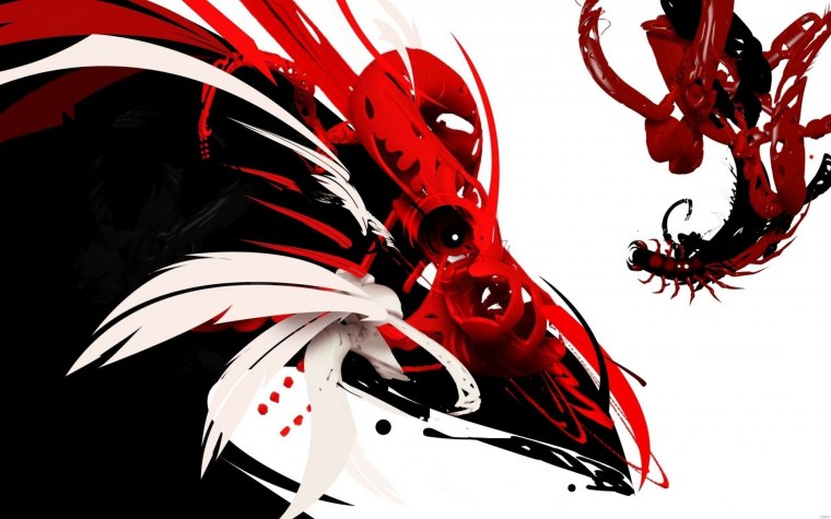 Черно красные обои