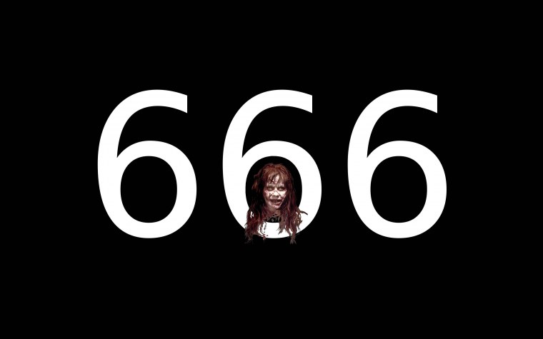666 На черном фоне
