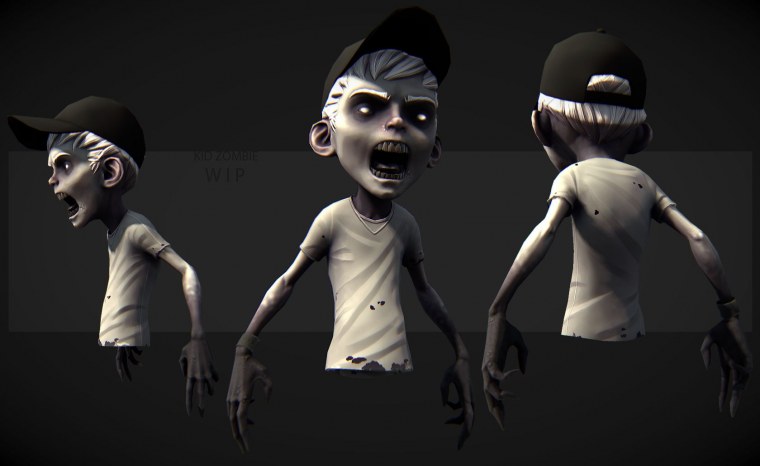 Мультяшный страшный зомби