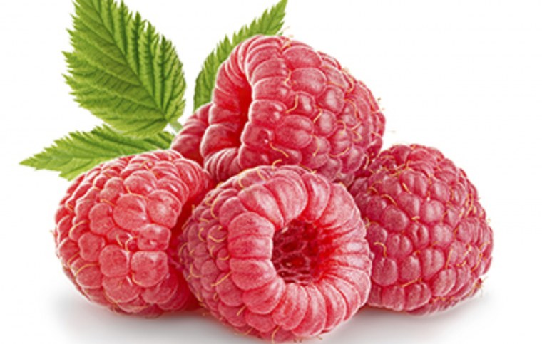 Ягода малина на белом фоне