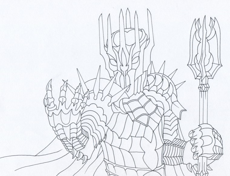 Саурон раскраска