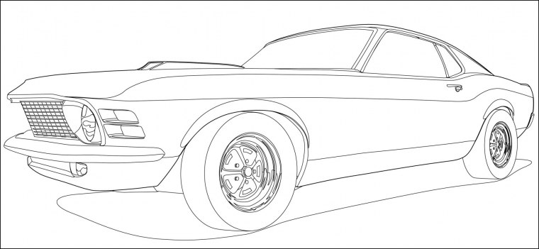 Раскраска Форд Мустанг