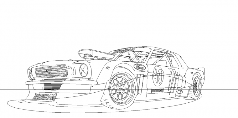 Ford Mustang 1965 раскраска