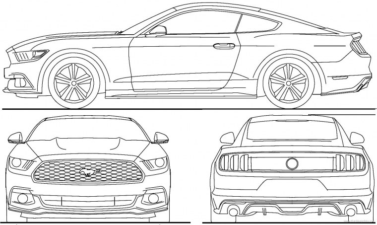 Ford Mustang 1965 раскраска