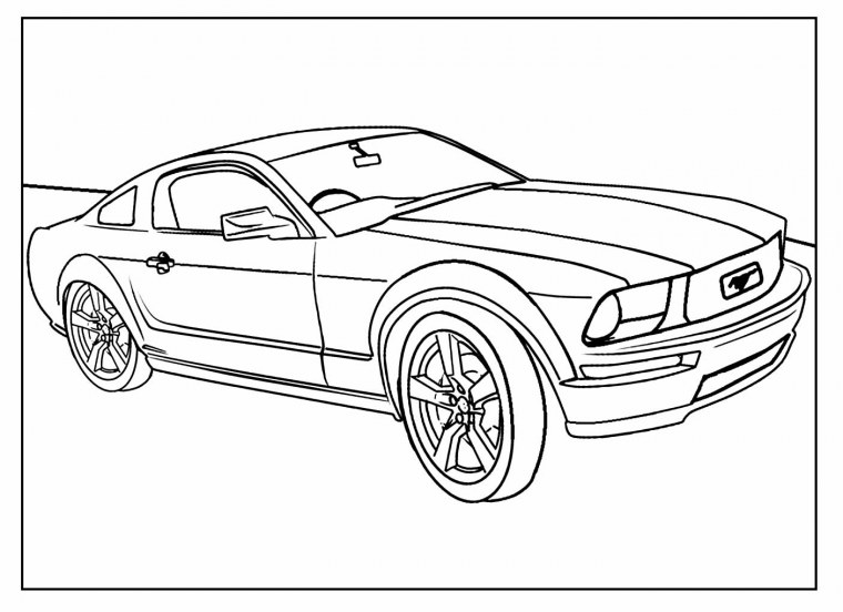 Разукрашка Форд Мустанг