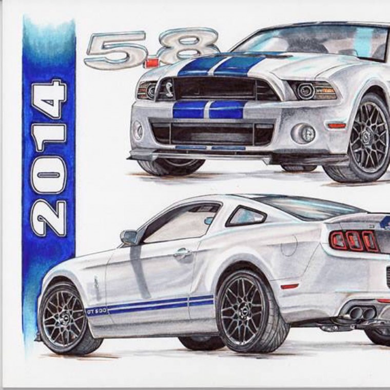 Ford Mustang Boss 429 раскраска