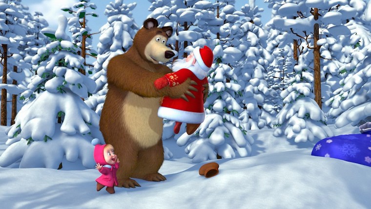 Мультфильм зима Маша и медведь