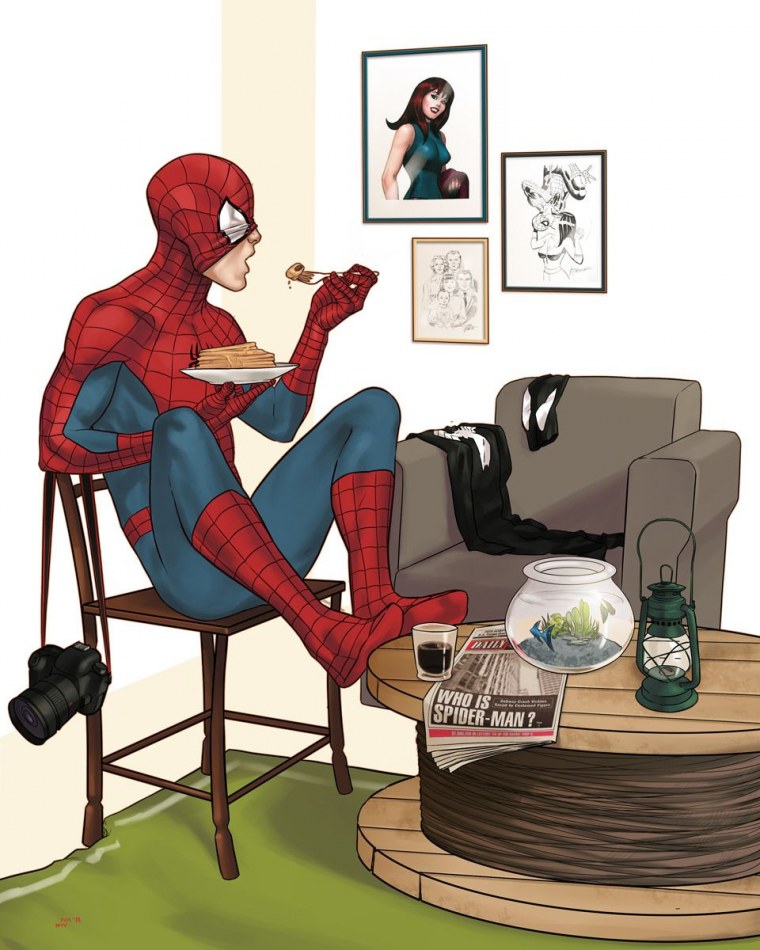 Человек паук и Мантис любовь