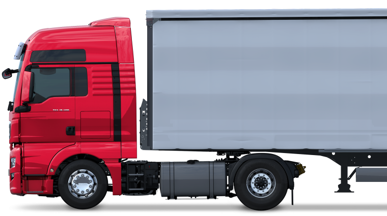 Грузовик man сбоку