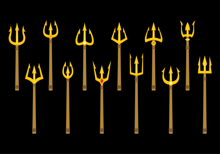 Трезубец Нептуна Посейдона