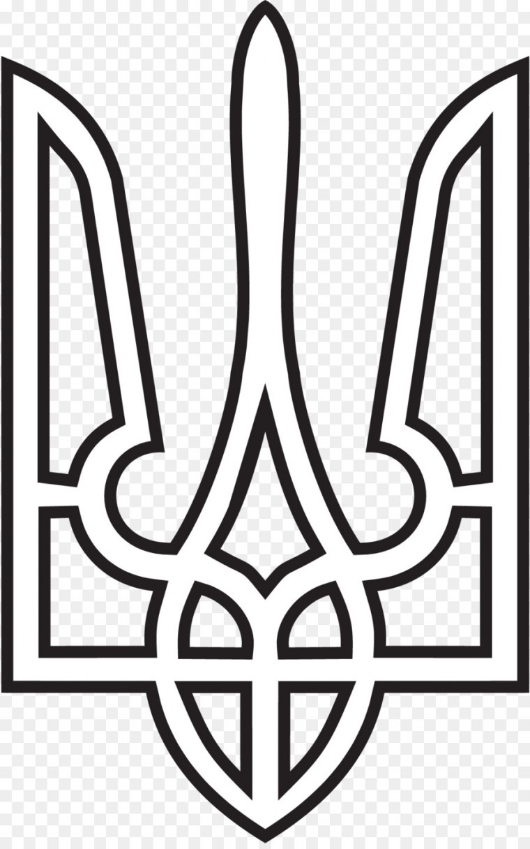 Трафарет трезубца Нептуна