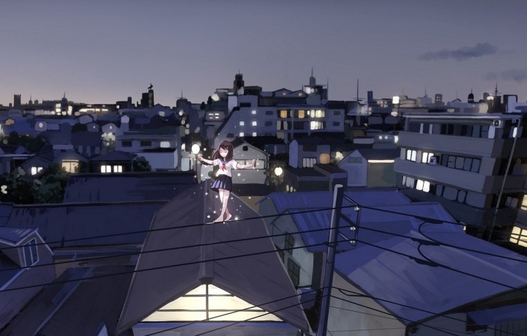 Аниме вид с крыши