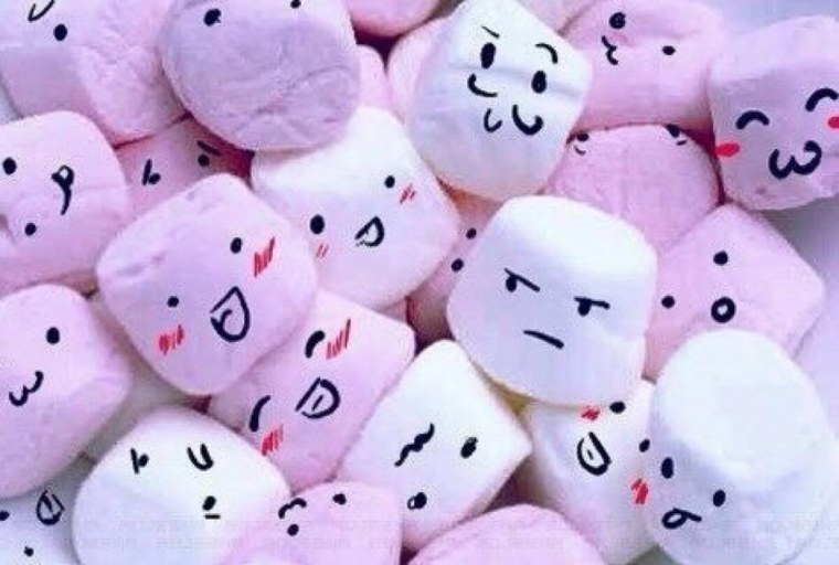 Лёгкие рисунки маршмеллоу