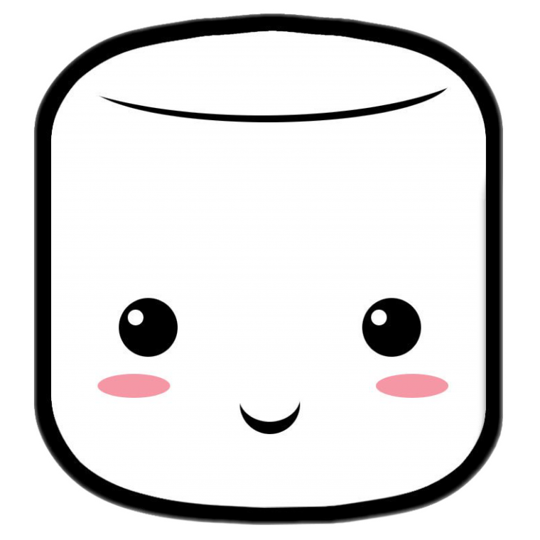 Рисунки для срисовки маршмеллоу