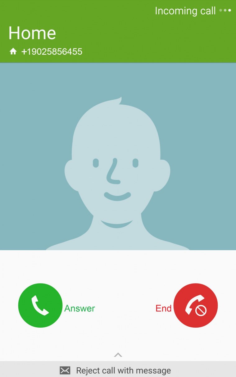 Входящий звонок андроид