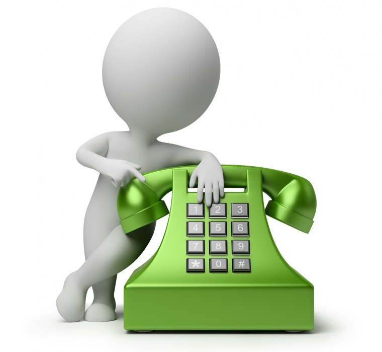 Человечек с телефонной трубкой