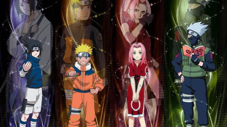 Герои аниме Наруто команда 7