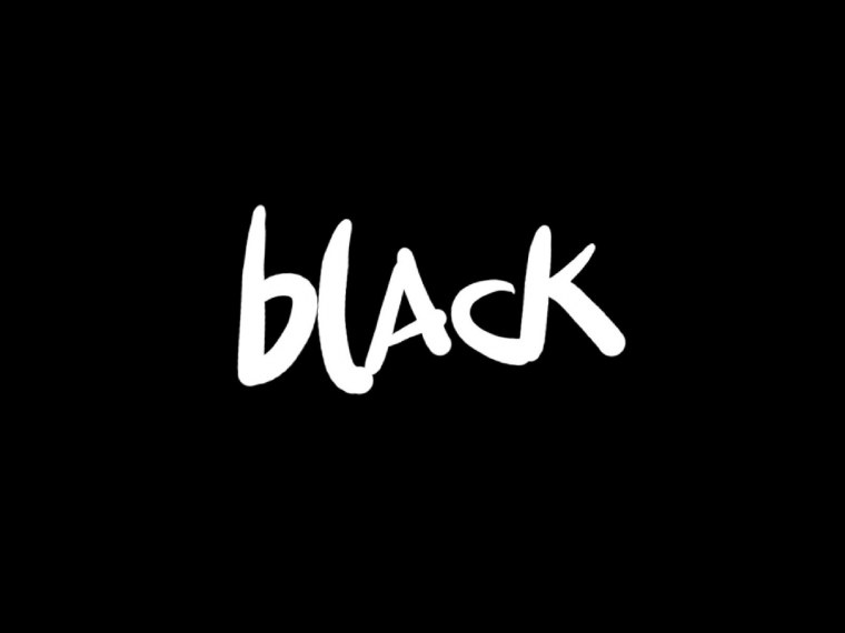 Надпись Black на черном фоне