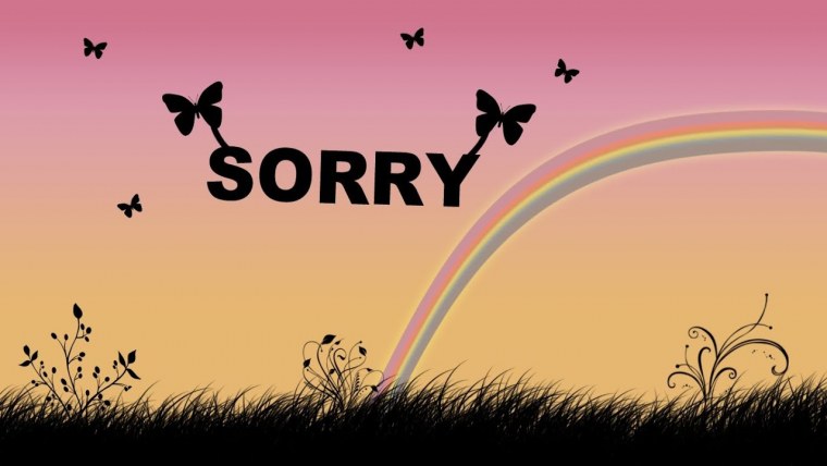 Сорри надпись