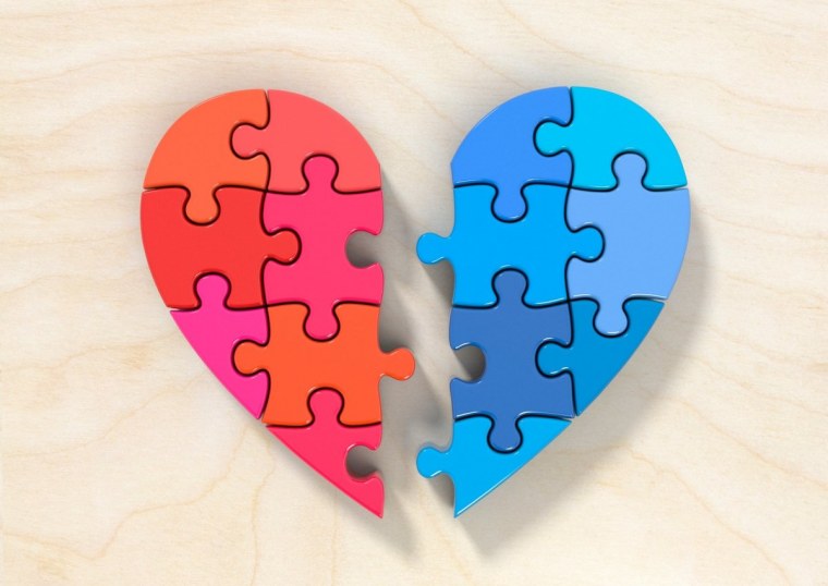 Пазл с изображением сердце