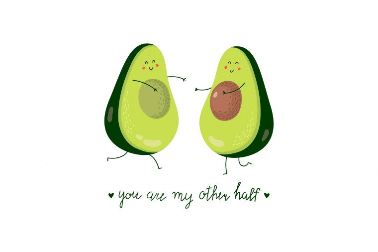 Валентинка с авокадо
