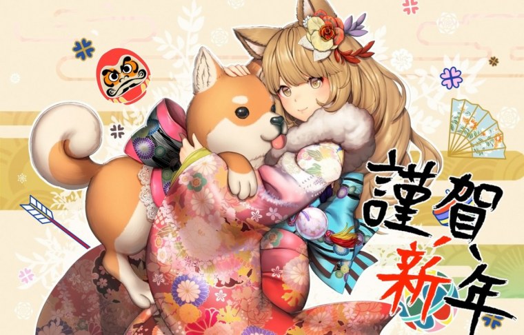 Аниме корги девочка