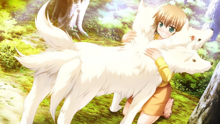 Аниме девушки с животными