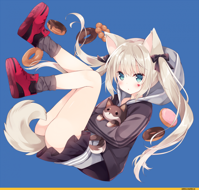 Аниме девочка собака