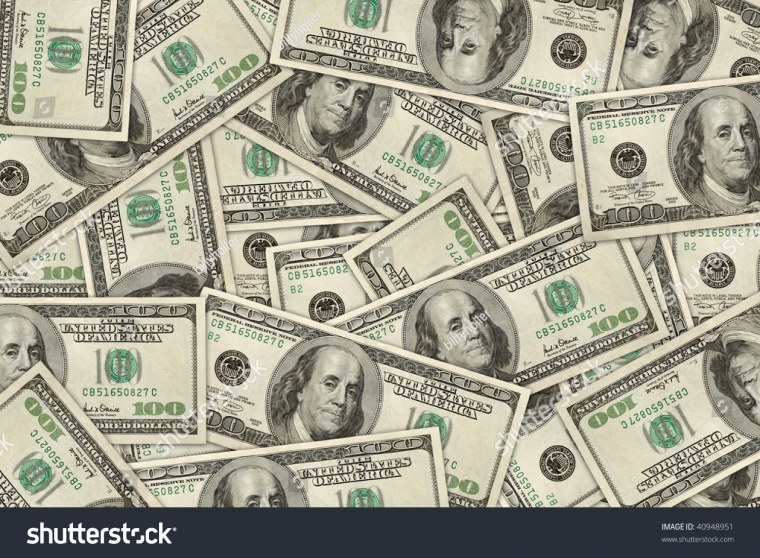Картина с долларами из Америки