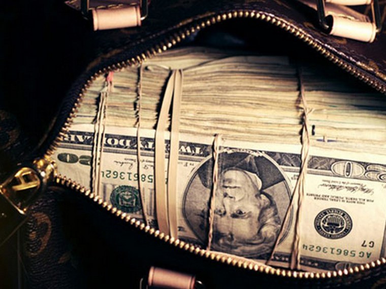 Сумка с деньгами картина