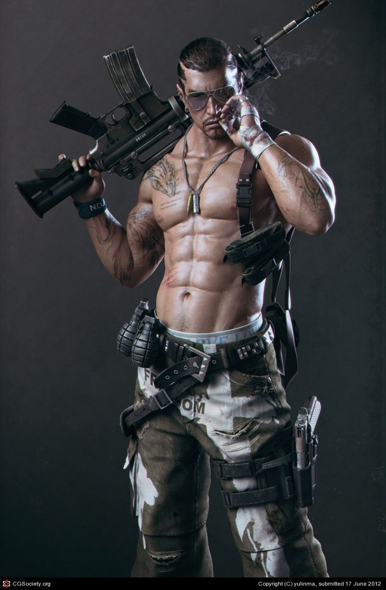 Парень с автоматом