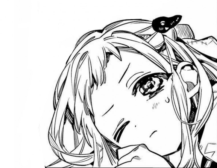 Аниме чёрно белые Ханако