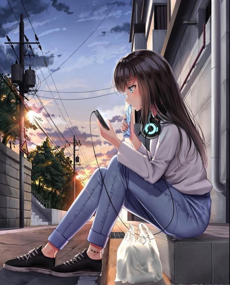 Аниме девушка пацанка