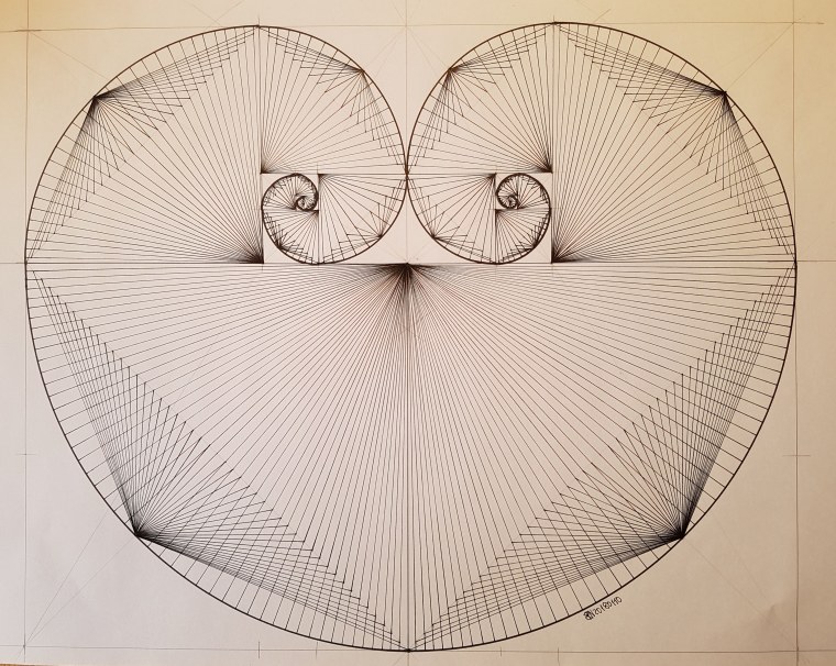 Фрактал геометрия Фибоначчи
