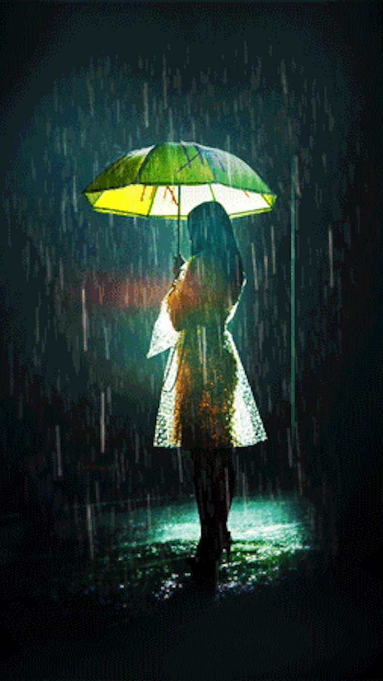 Девочка под дождем