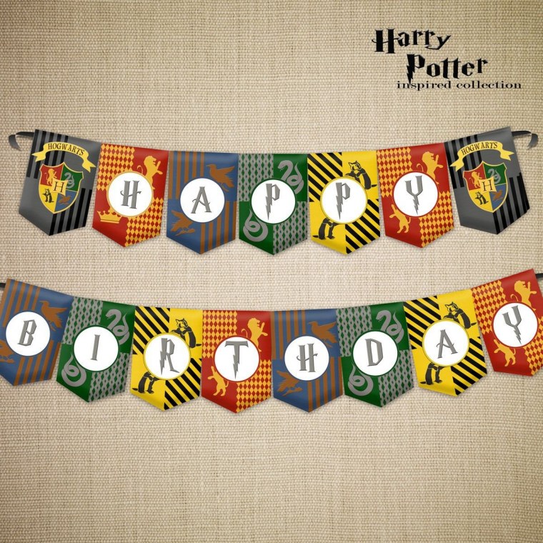 Растяжка с днем рождения в стиле Гарри Поттера