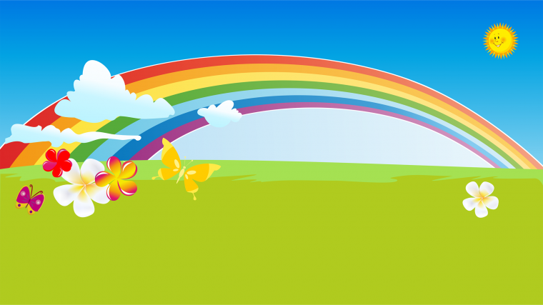 Детские фоны с радугой
