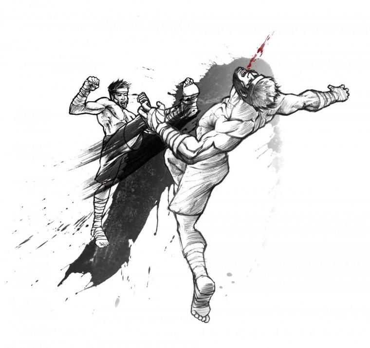 Рукопашный бой силуэт